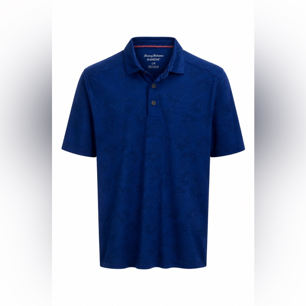 Tommy Bahama Royal Blue Pineapple Jacquard Polo